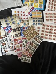 huge lot of US stamps discount postage Face Value FV $600+ xmas flowers sheets