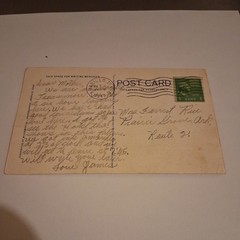 George Washington Green Right Facing One 1 Cent Stamp on 1948 Postcard