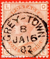 SG. 151. J115. Z17. ” OL “. 1/- Orange Brown.. Plate 13. A super upright B64784