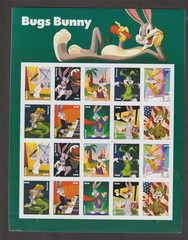 2020 US 5494-5503 BUGS BUNNY FOREVER RATE PANE OF 20 MNH