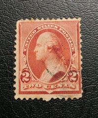 Very Rare George Washington Two 2 Cent Red Stamp