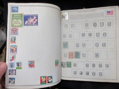 VTG 1956 The New World Wide Postage Stamp Album with Many Stamps WOW!