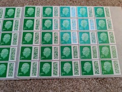 * KING 50 2nd Second Class Stamps Unfranked Barcoded Genuine with Original Gum *