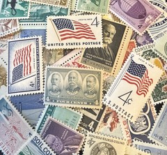50 MNH OLD All Different Vintage 4 cent stamps–some Over 80 Years Old