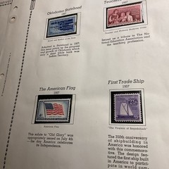U.S.-(-1957-)-HISTORICAL EVENTS-lot Of 9-Stamps-ON ALBUM PAGE-USED-#30