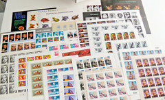 Four Sheets x 20 = 80 Assorted of Mixed Designs 37¢ US Postage Stamps. FV $29.60