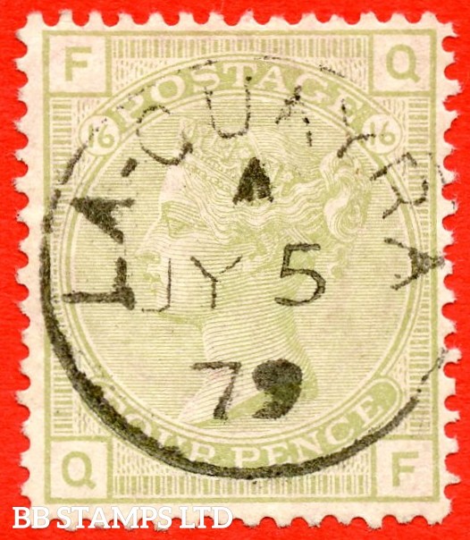 SG. 153. J65. Z21. ” QF “. 4d Sage Green. Plate 16. A super upright ” 5th B64787