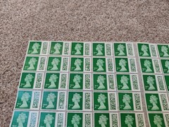 *** 50 2nd Second Class Stamps Unfranked Barcoded Genuine with Original Gum ***