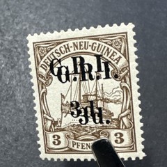 1914 New Guinea 3d MNH Surcharge GRI 3d Double Overprint Collectible Stamp