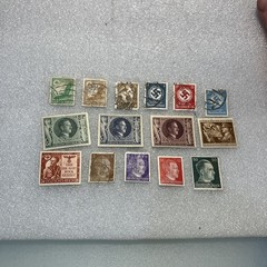 15 USED/HR Deutsches Reich/Germany Hitler Swastika Stamps; 1933- 1945; $1 Ships.