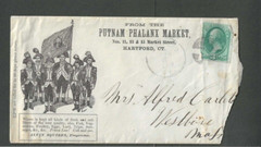 Ca 1884 Hartford Ct Putnam Phalanx Market Seller Of Meats Fish Vegetables——