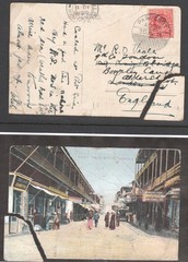 Redirected Port Said Post Card – 1911 PAQUEBOT ADEN & LONDON CDS’s