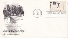 STAMP US SCOTT 1349 “Rhode Island Flag” 6 CENT 1968 FDC – H