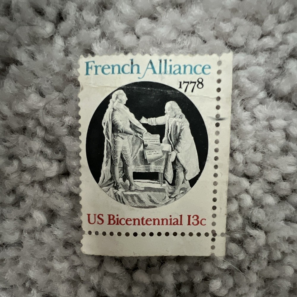 US Bicentennial 13c French Alliance 1778 Historical Events Used Postage Stamp
