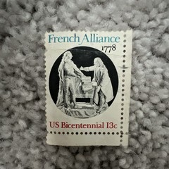 US Bicentennial 13c French Alliance 1778 Historical Events Used Postage Stamp