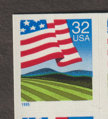 1995 US 2919 BOOKLET SINGLE FLAG OVER FIELD MNH