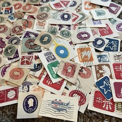 USA SQUARES CUT-OUT LOT! GREAT VINTAGE ASSORTMENT!