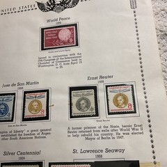 U.S.-(-1959-)-HISTORICAL EVENTS-lot Of 12-Stamps-ON ALBUM PAGE-USED-#30