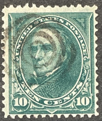 1895 US Webster Scott #273 Used, 10¢ all perfs intact