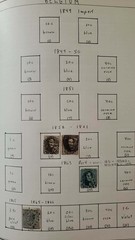 Belgium King Leopold I Vintage Stamp Lot 1858-1865 Medallion Collection Page