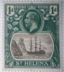 Travelstamps: St. HELENA STAMPS SC# 80, 1d, Mint, Original Gum, Hinged