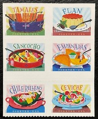 2017 Scott #5192-97 – Forever – DELICIOSO – Block of 6 Booklet Stamps -MNH