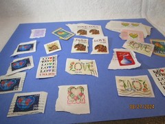 LOVE US MULTI COLOR USED COLLECTION cancels STAMPS 22 Various years