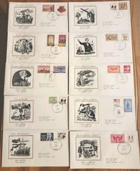 Lot Of 12 First Day Covers-US History Themes Events-Envelope With Cards-1977