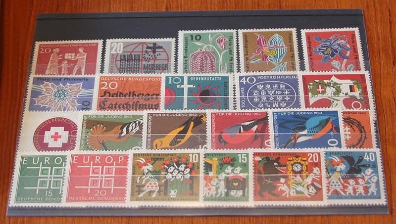 Germany Complete Year 1963 Stamp Set Mint Never Hinged MNH German Stamps