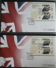 London 2012 Paralympic Games Gold Medal Winners FDC Full Set 34 Mini Sheets