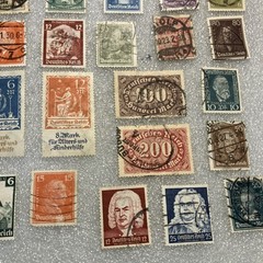 26 USED/HR mixed Deutsches Reich/Germany/Bayern Stamps; 1933- 1945; $1 Ships.