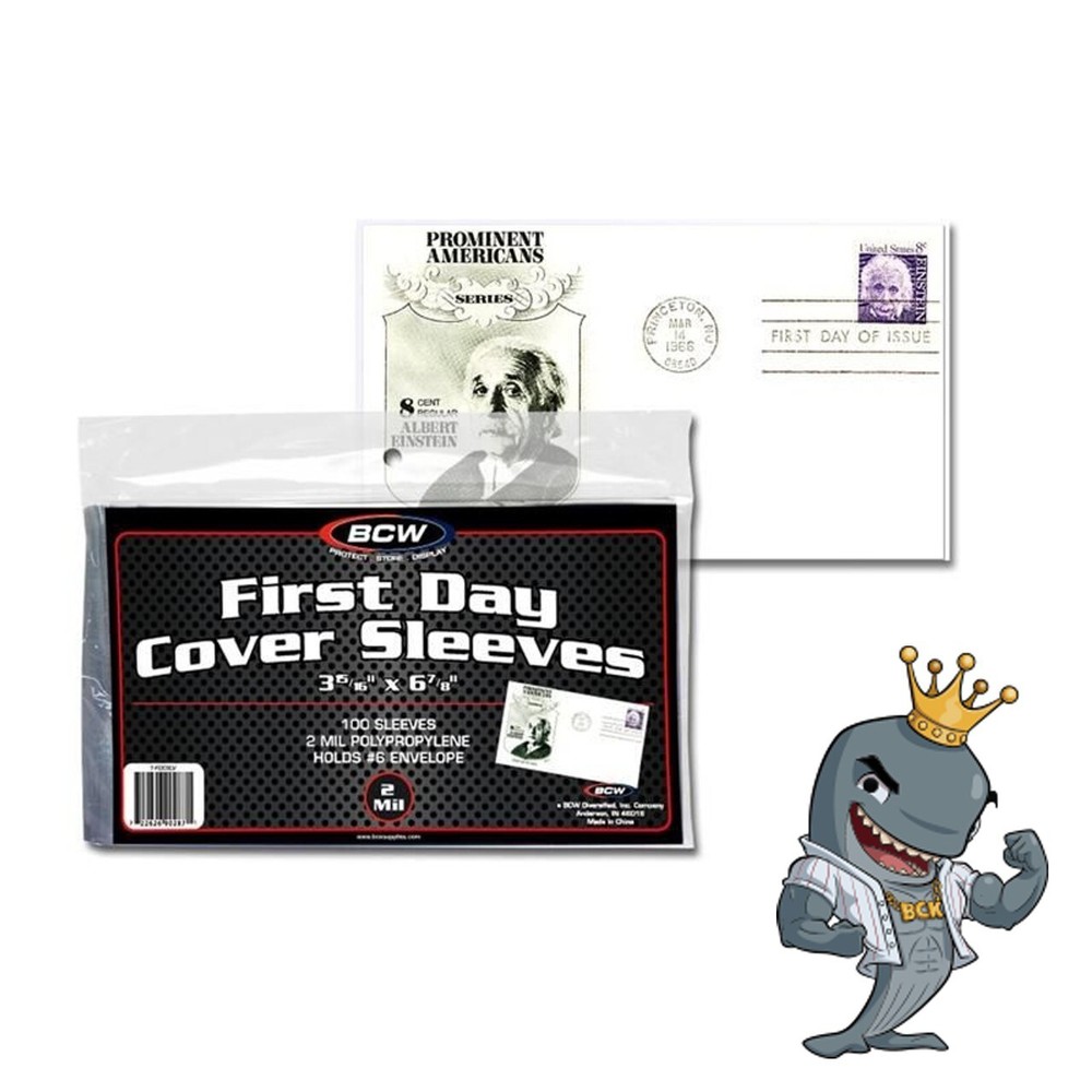 BCW First Day Cover Sleeves FREE SHIP