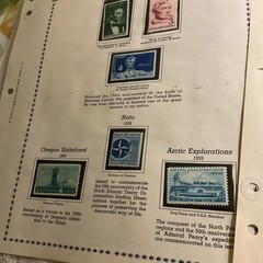 U.S.-(-1958-1959-)-HISTORICAL EVENTS-lot Of 11-Stamps-ON ALBUM PAGE-USED-#30