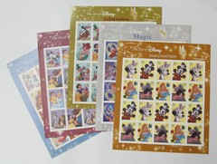 THE ART OF DISNEY Complete Set of 5 Differnt Full Sheets of 20 US Stamps 2004-08