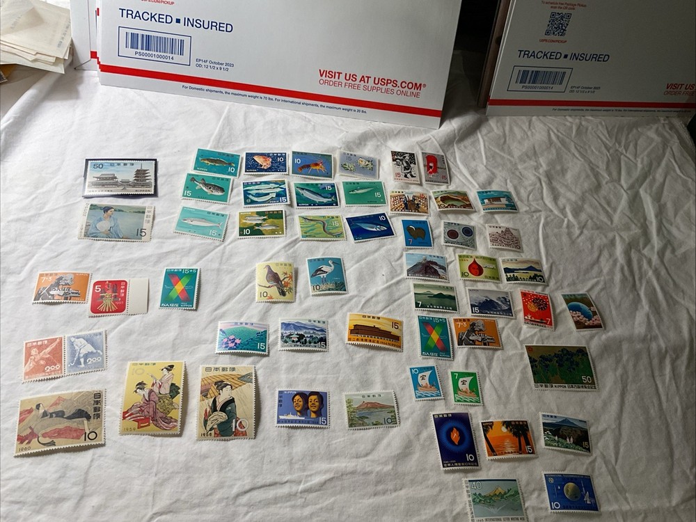 JAPAN-(1958-1972)-HISTORICAL EVENTS LOT OF 54 Stamps-MNH-#509
