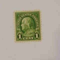 United States 1 Cent Green Postage Stamp Single Original Gum Uncertified
