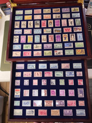 Historic Stamps of America Collection in Wood Display Box – Never Hinged