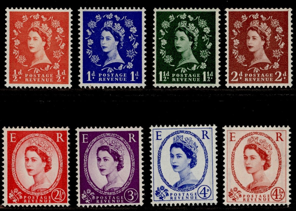 SG587-594, WMK UPRIGHT SET, M MINT. Cat £135. WMK MULT CROWN