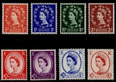 SG587-594, WMK UPRIGHT SET, M MINT. Cat £135. WMK MULT CROWN
