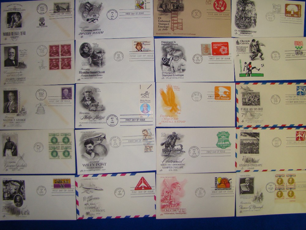 LOT OF 100 FIRST DAY COVERS! – ASSORTED ARTCRAFT FDC’s – NOW REFRESHED NEW FDC’s
