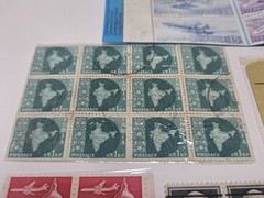 Vintage Postage Stamps Blocks Lot Original Gum And Used Collectible