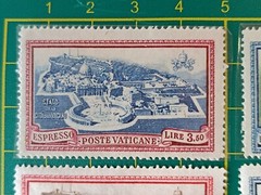 Vatican special delivery stamps 1933-1945, Sc SD2, Set of 6, MNH