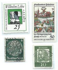 1972 & 1975 Stamps From Germany Mint Un Hingened