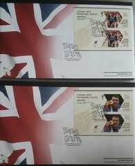 London 2012 Paralympic Games Gold Medal Winners FDC Full Set 34 Mini Sheets