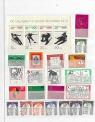 Germany Set 1971#251107 (U/M, see scan). 21 stamps and 1 souvenir sheet.