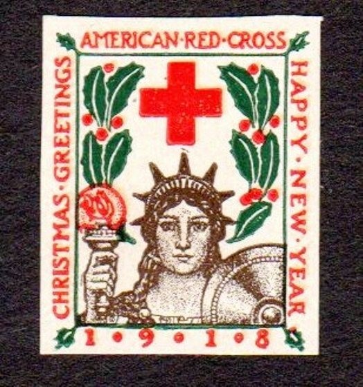 WX21 1918 U.S. National Christmas Seals Imperforate Single, Type I [gb