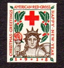 WX21 1918 U.S. National Christmas Seals Imperforate Single, Type I [gb