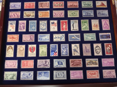 Historic Stamps of America Collection in Wood Display Box – Never Hinged