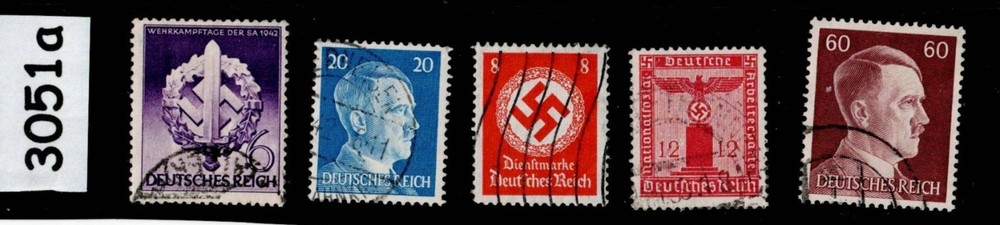Stamps Adolf Hitler & Officials Third Reich Germany 1933-1945 WWII #3051a