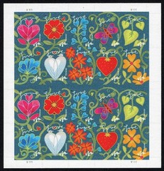 USPS Garden of Love – 5 Panes (100) Scott #4531-35 MNH